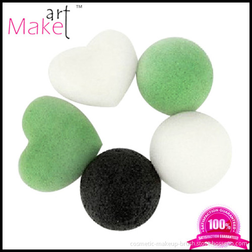 New 100% green tea natural konjac facial sponge japan konjac sponge natural sponges for sale